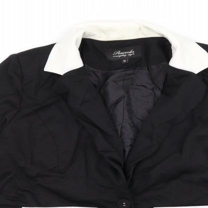 Womens UK Size 18 Peacocks Black Jacket