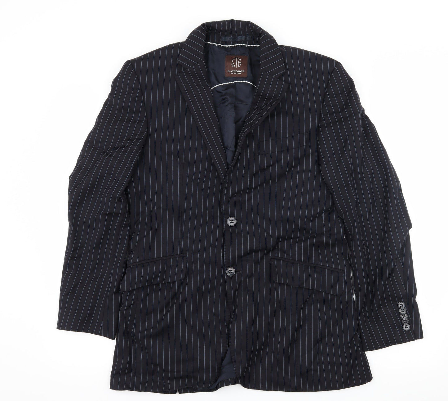 Mens UK Size M Duffer Regular Blue Suit Jacket