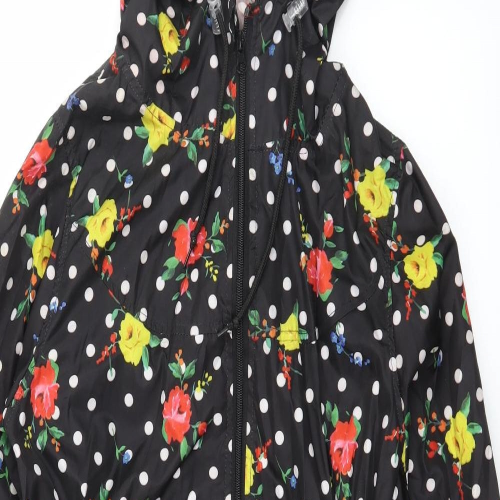 Womens UK Size S Denim & Co. Black Parka Coat
