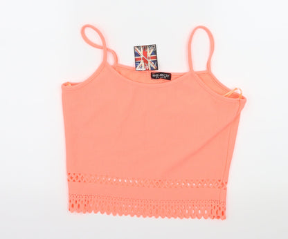Womens UK Size 10 Select Pink Basic Tank
