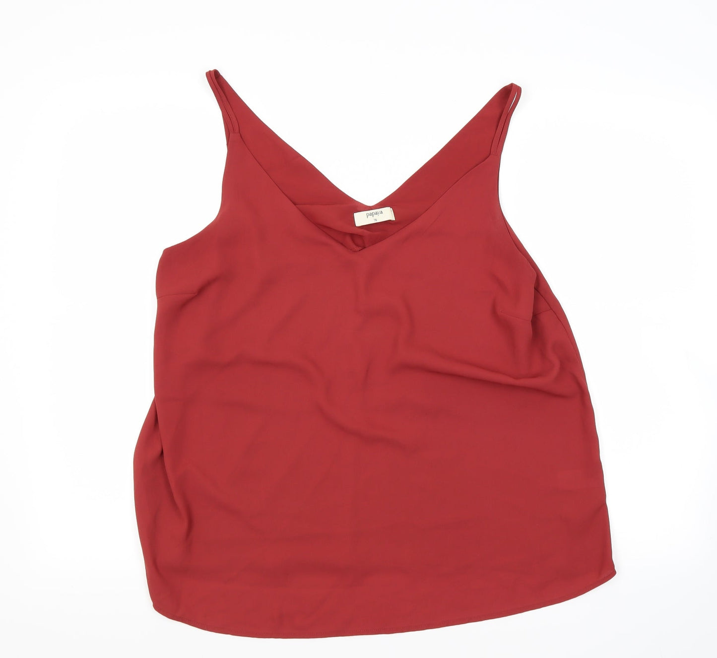 Papaya Womens Brown   Basic Blouse Size 16