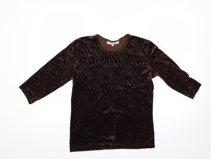 Ness Womens Brown   Basic T-Shirt Size L