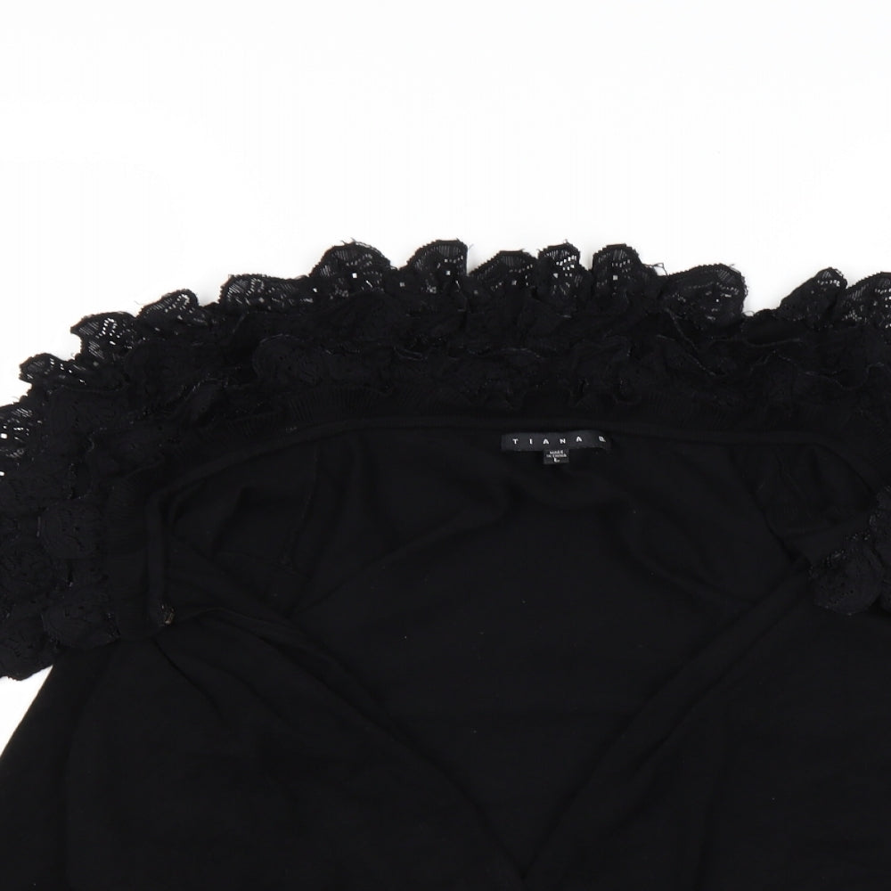 Tiana B Womens Black   Cardigan Jumper Size L