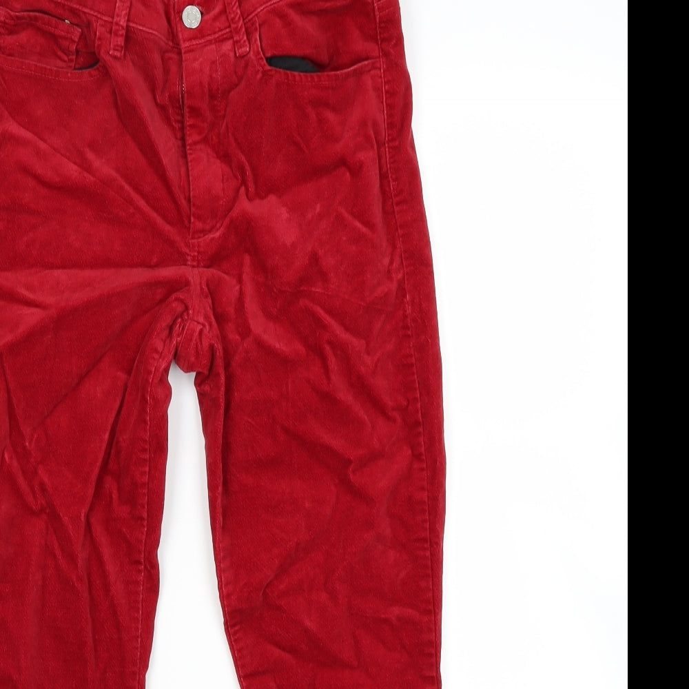 Gap Womens Red  Velour Skinny Jeans Size 27 in L23 in
