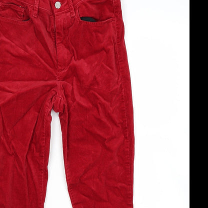 Gap Womens Red  Velour Skinny Jeans Size 27 in L23 in