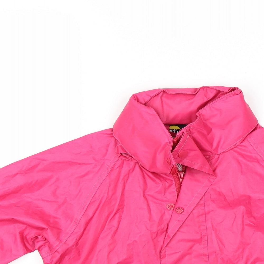 wetplay Girls Red   Basic Coat Coat Size 3-4 Years