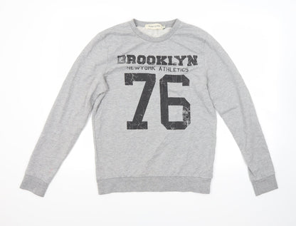 Mens UK Size S River Island Grey Pullover Sweatshirt