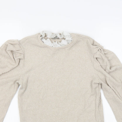 George Womens Beige   Pullover Jumper Size M