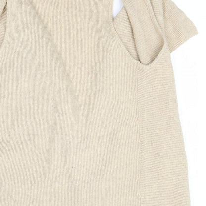 Dunes Womens Beige   Cardigan Jumper Size L
