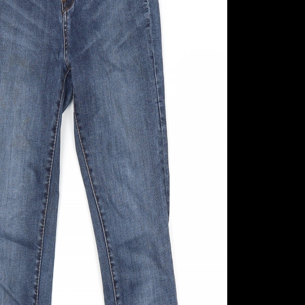 Womens UK Size 8 Preworn Regular Fit Skinny Blue Jeans