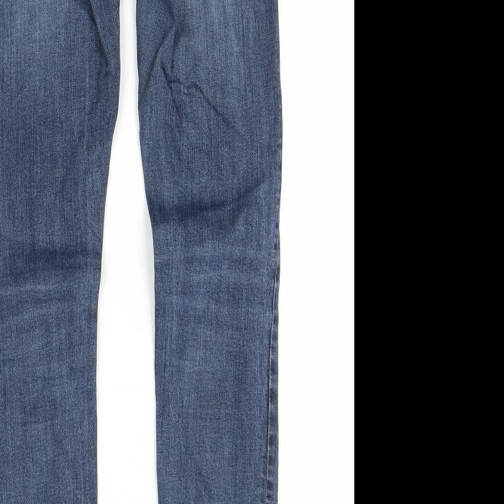 Womens UK Size 8 Preworn Regular Fit Skinny Blue Jeans