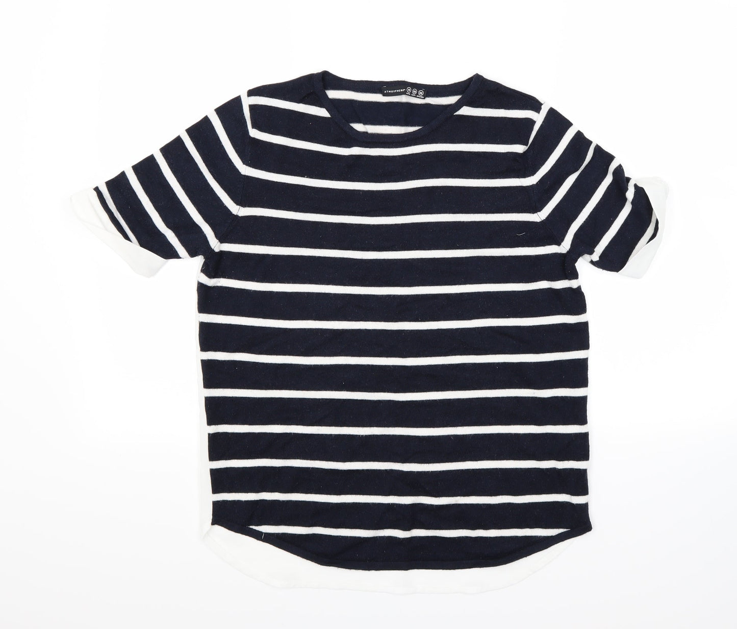 Atmosphere Womens Blue Striped  Pullover Jumper Size 10