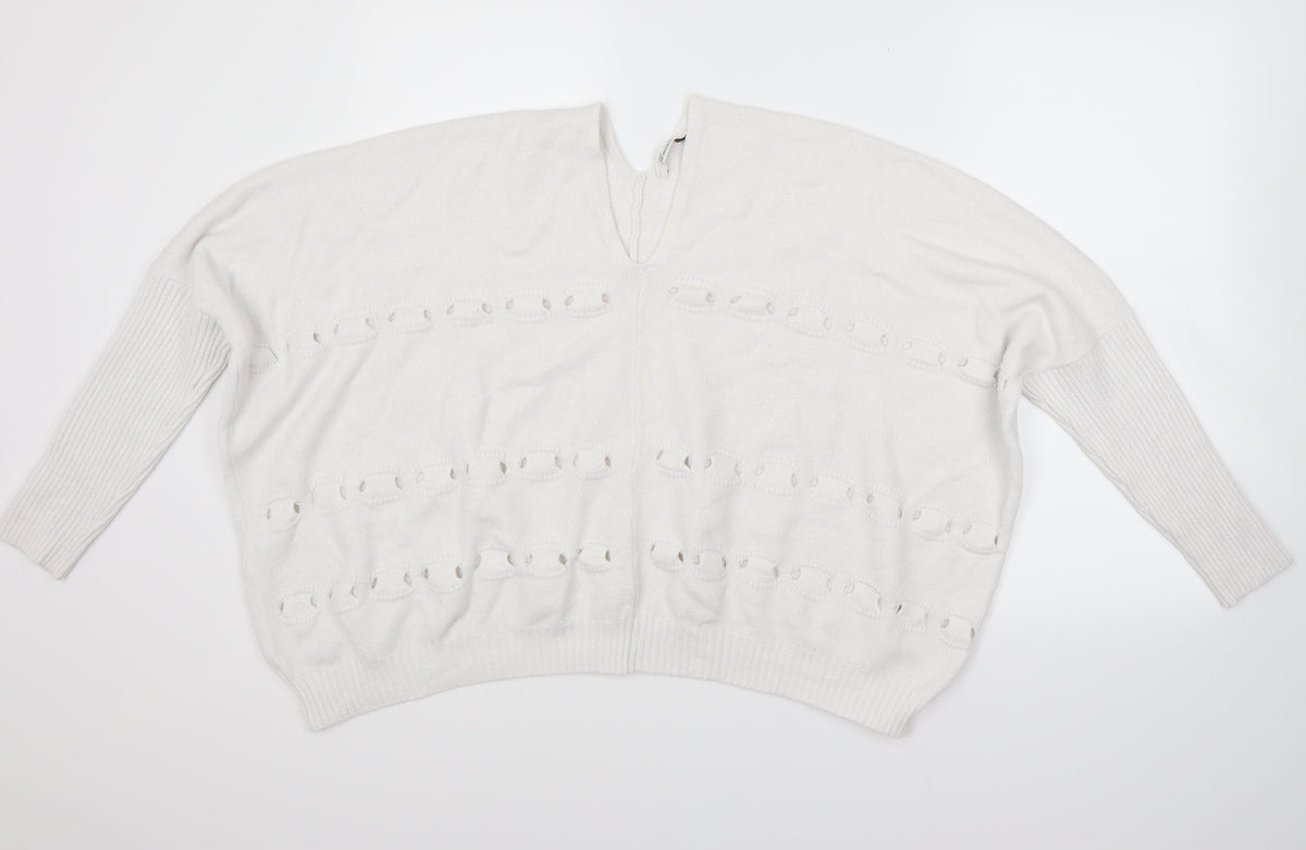 Preworn Womens White   Pullover Jumper Size M