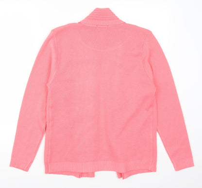Vivi Womens Pink Striped  Cardigan Jumper Size S  - Jumper and Cardigan All in One