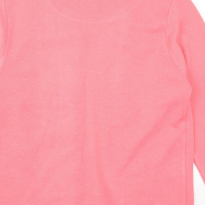 Vivi Womens Pink Striped  Cardigan Jumper Size S  - Jumper and Cardigan All in One