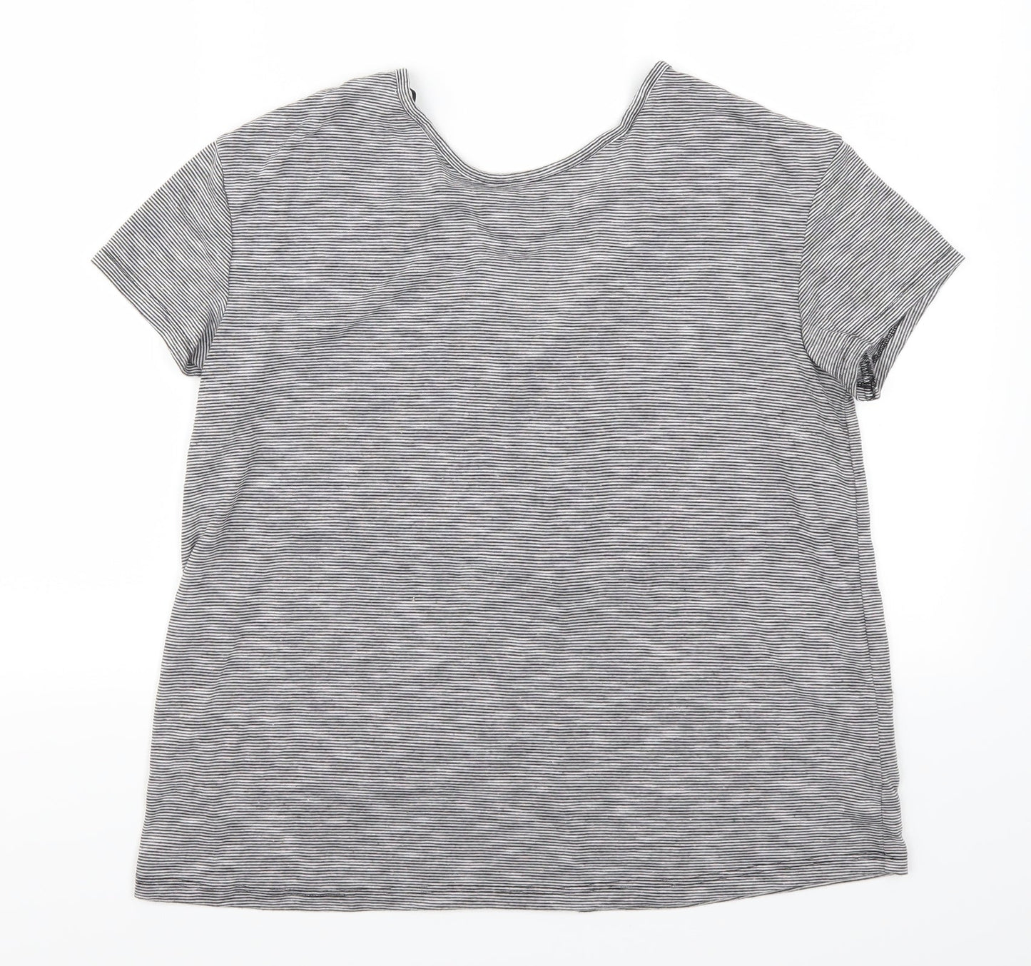 Womens UK Size M H&M Grey Basic T-Shirt