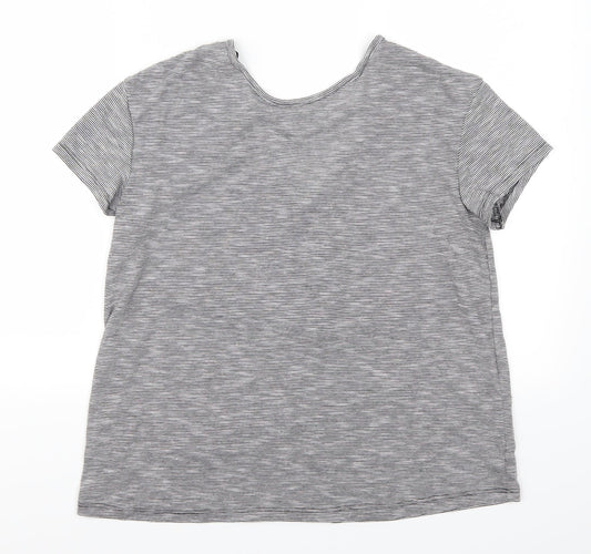 Womens UK Size M H&M Grey Basic T-Shirt