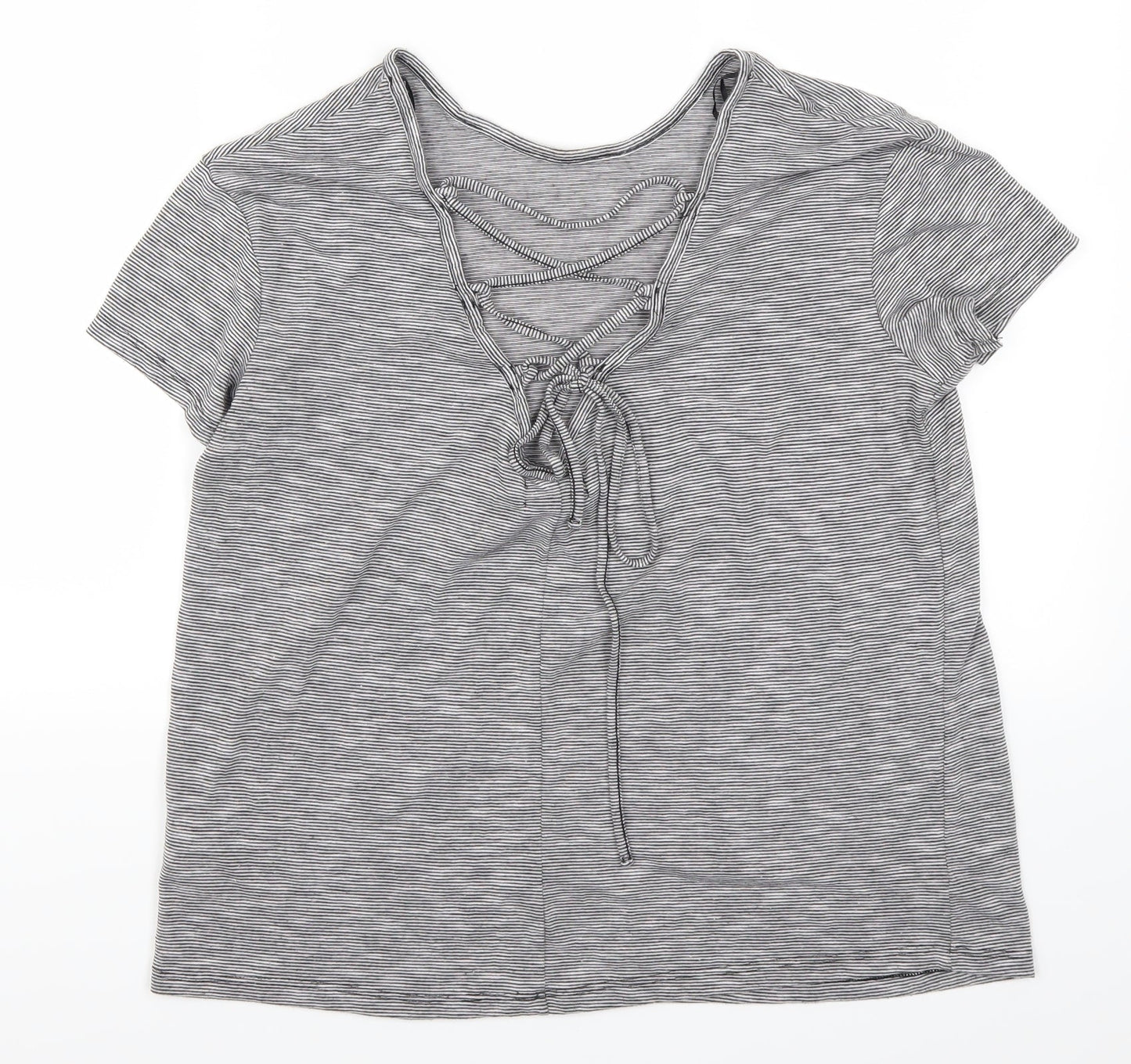Womens UK Size M H&M Grey Basic T-Shirt