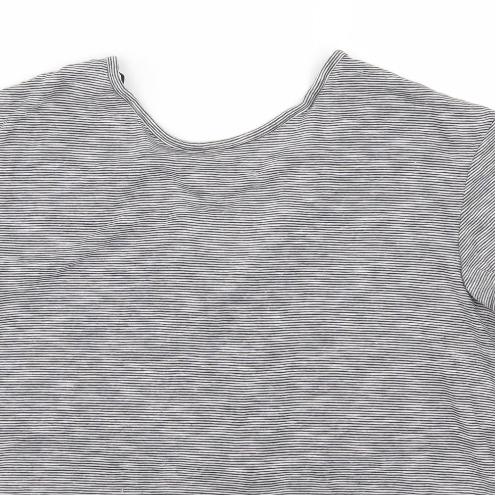 Womens UK Size M H&M Grey Basic T-Shirt