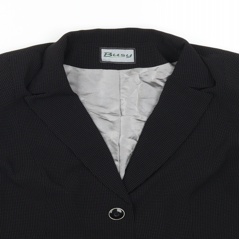 Womens UK Size 44 Busy Regular Black Suit Jacket