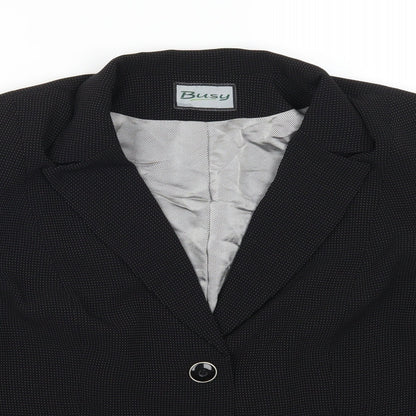 Womens UK Size 44 Busy Regular Black Suit Jacket