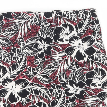 New Look Womens Pink Floral  Straight & Pencil Skirt Size 8