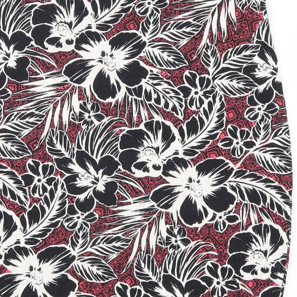 New Look Womens Pink Floral  Straight & Pencil Skirt Size 8