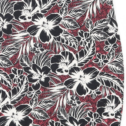 New Look Womens Pink Floral  Straight & Pencil Skirt Size 8