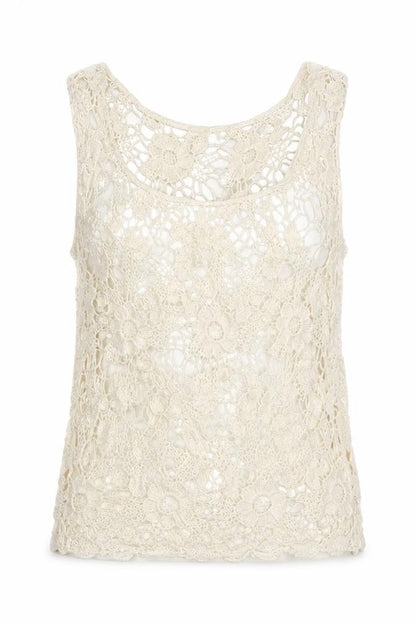 Womens UK Size XS Atmosphere Beige Basic Tank