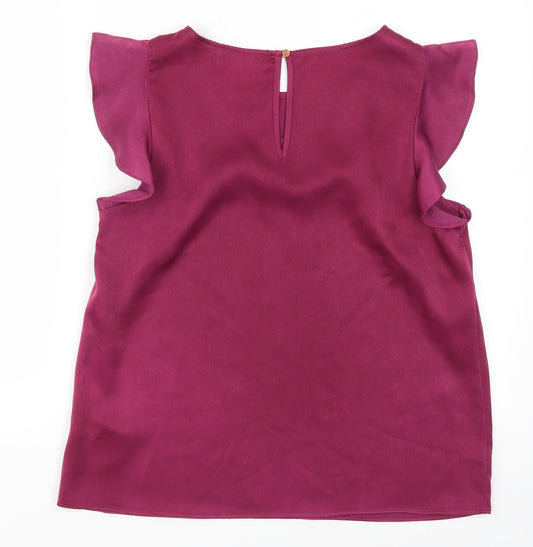F&F Womens Purple   Basic Blouse Size 12  - Plum