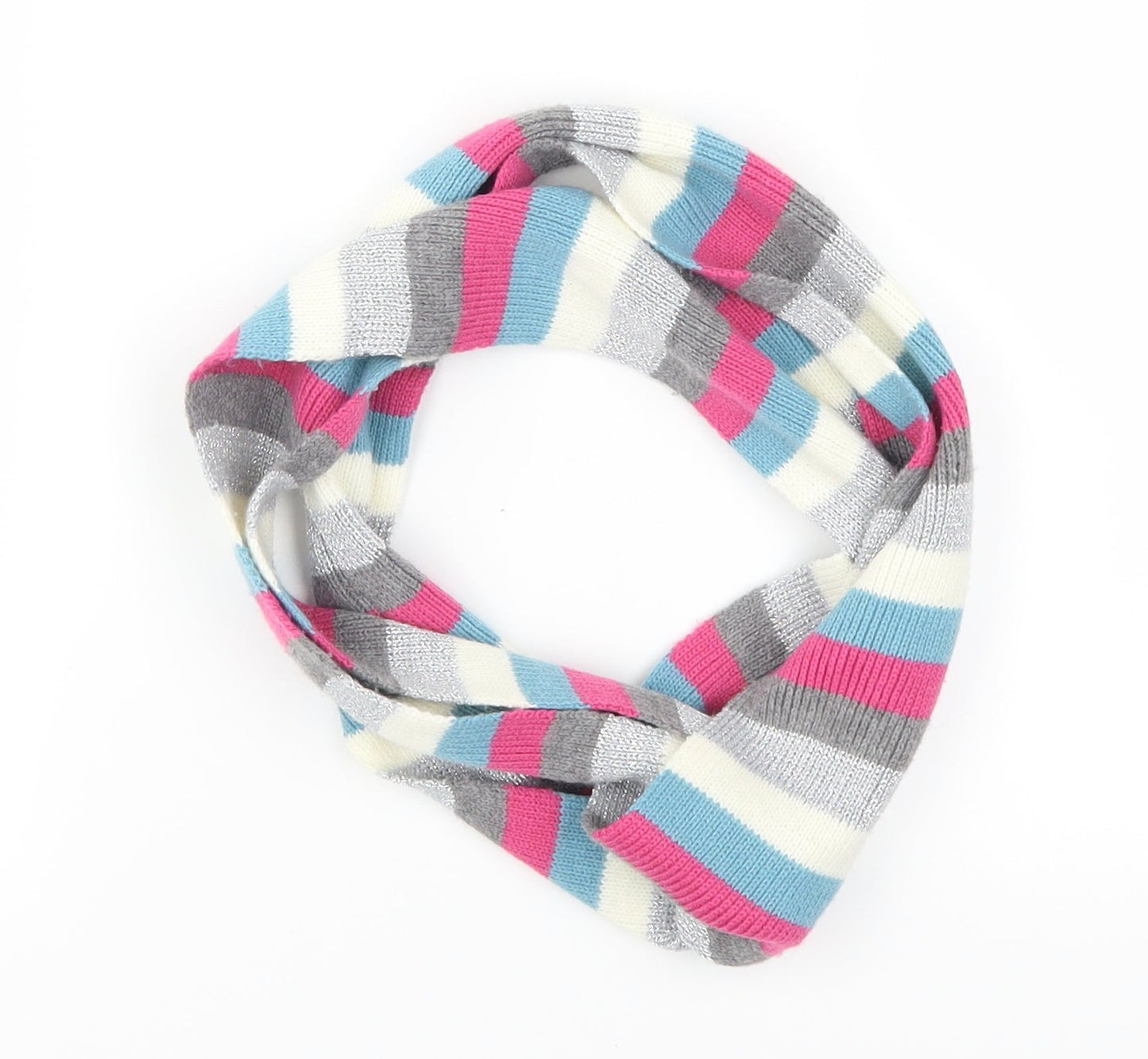 Preworn Girls Multicoloured Striped  Scarf Scarves & Wraps One Size  - Snood