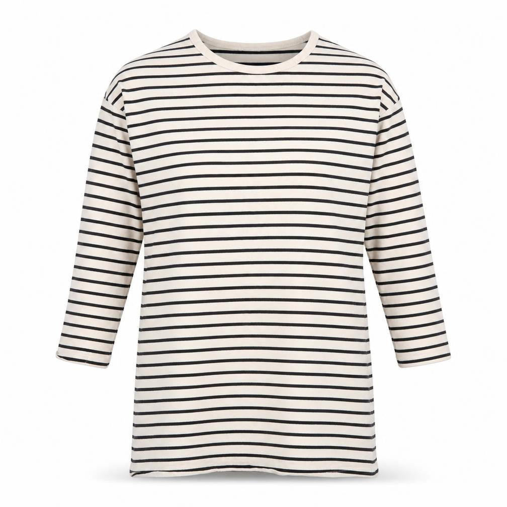H&M Womens Beige Striped  T-Shirt Dress  Size M  - Sweater Dress