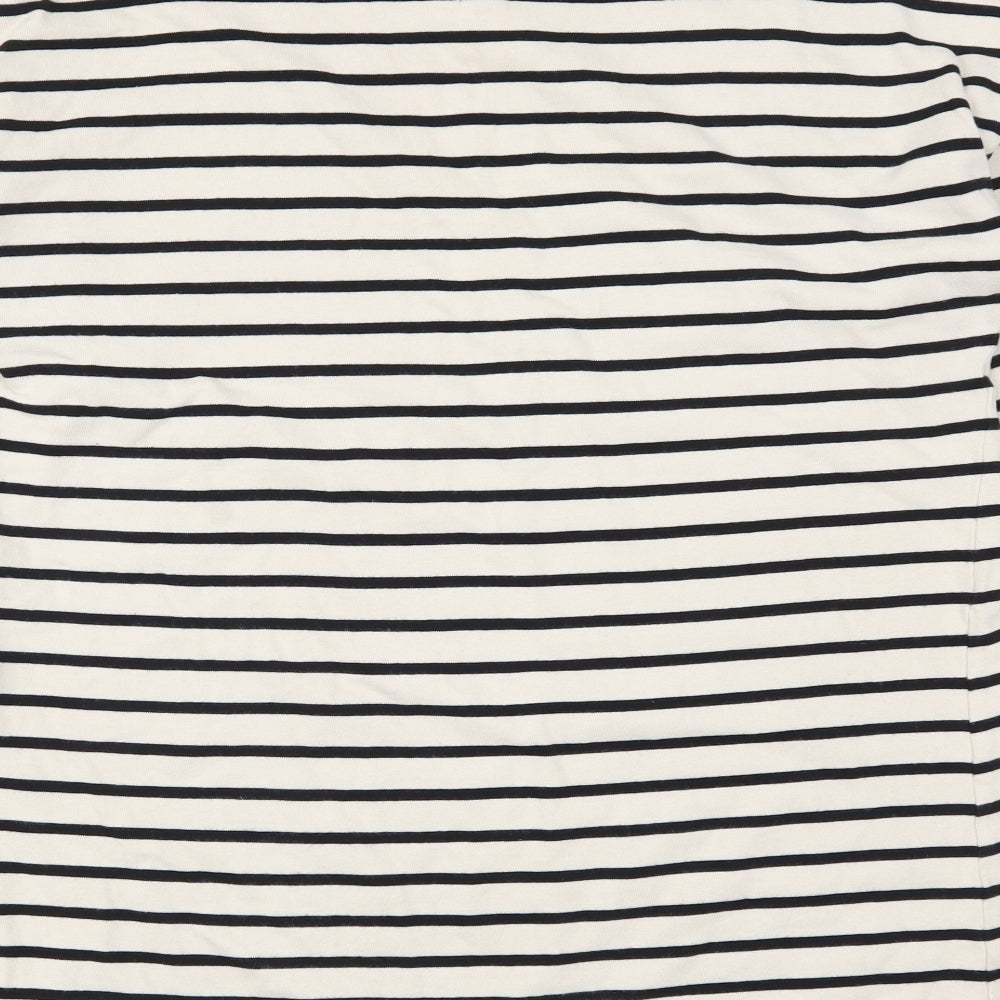 H&M Womens Beige Striped  T-Shirt Dress  Size M  - Sweater Dress