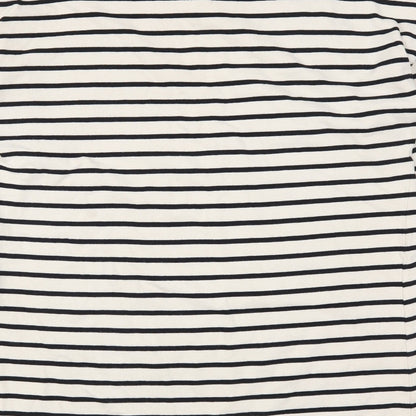 H&M Womens Beige Striped  T-Shirt Dress  Size M  - Sweater Dress