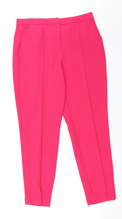 Womens UK Size 10 F&F Regular Fit  Pink Trousers