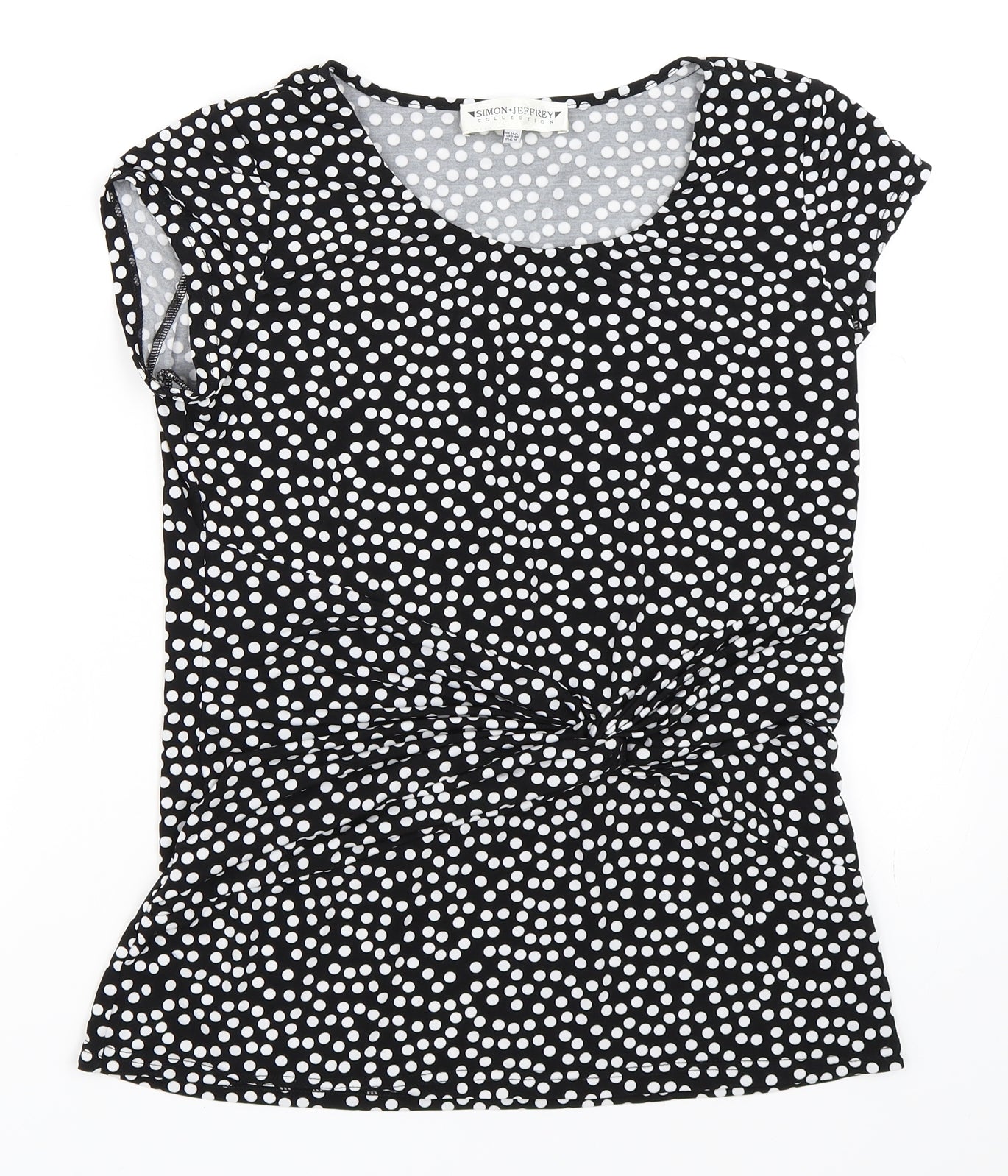 Womens UK Size 14 Simon Jeffrey Beige Basic T-Shirt