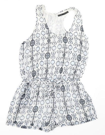 Zara Womens Ivory   Playsuit One-Piece Size S