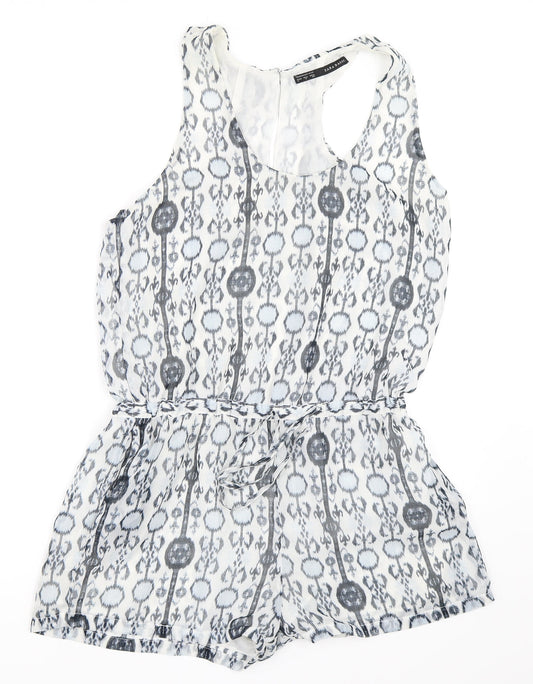 Zara Womens Ivory   Playsuit One-Piece Size S