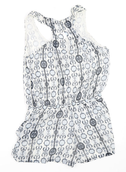 Zara Womens Ivory   Playsuit One-Piece Size S