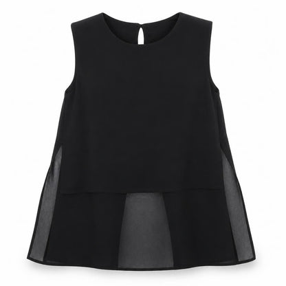 H&M Girls Black   Basic Blouse Size 8-9 Years