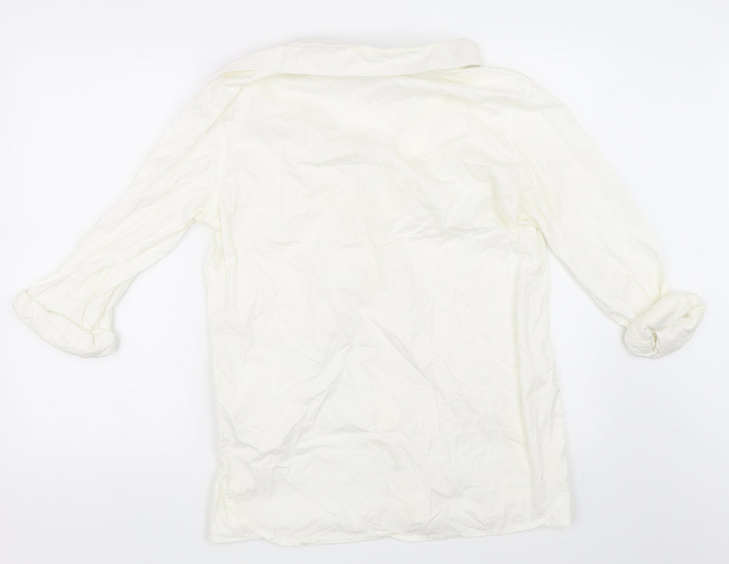 Mens UK Size M French Connection White  Button-Up Long Sleeve Casual Shirt