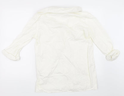 Mens UK Size M French Connection White  Button-Up Long Sleeve Casual Shirt