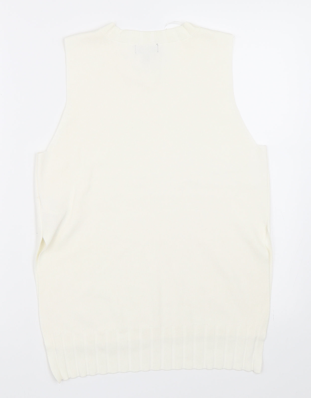 Womens UK Size 10 Topshop Ivory Basic Tank
