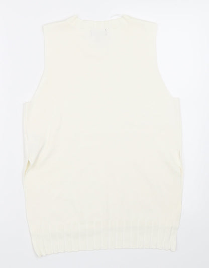 Womens UK Size 10 Topshop Ivory Basic Tank