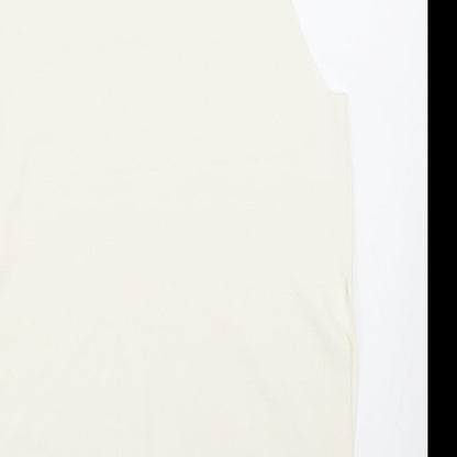 Womens UK Size 10 Topshop Ivory Basic Tank