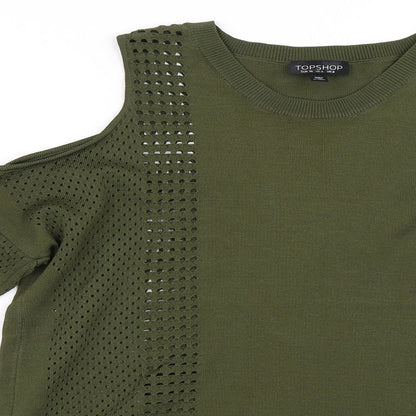 Topshop Womens Green   Pullover Jumper Size 10