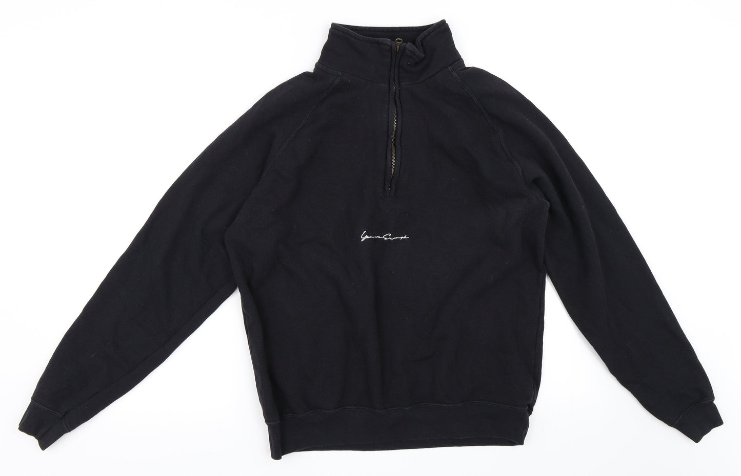 Yae Mens Black   Henley Sweatshirt Size M
