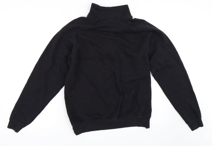 Yae Mens Black   Henley Sweatshirt Size M