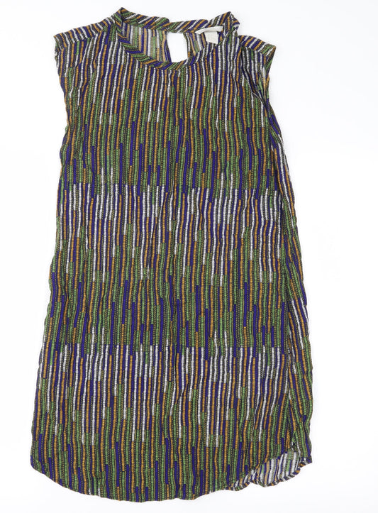 H&M Womens Green Geometric  Shift  Size 4