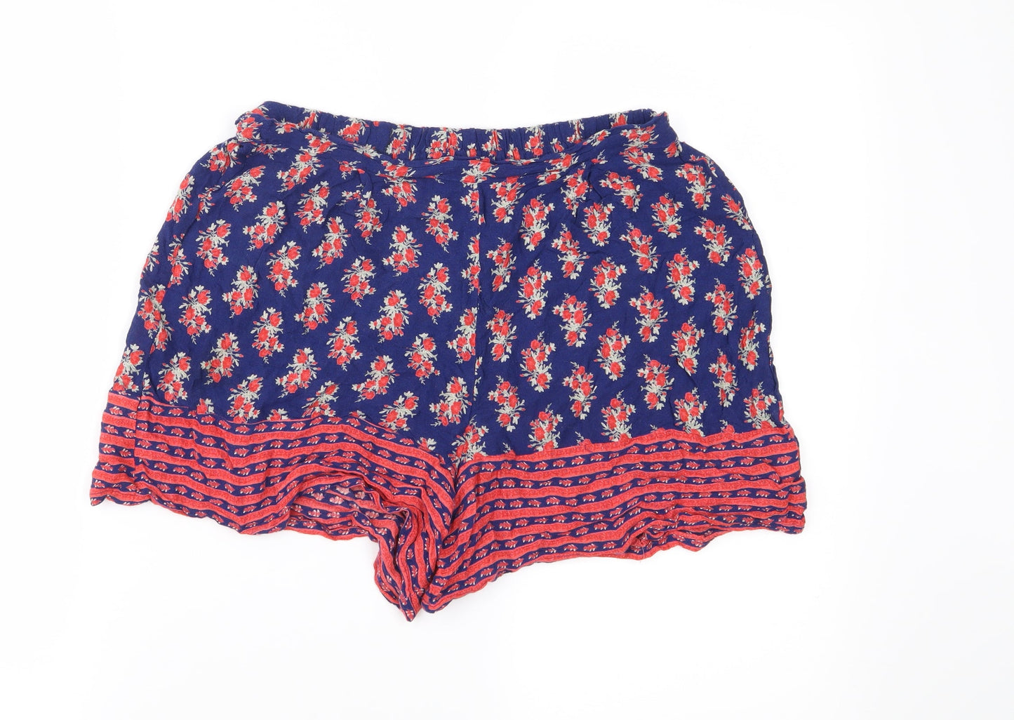 Boohoo Womens Blue Floral   Shorts Size 8